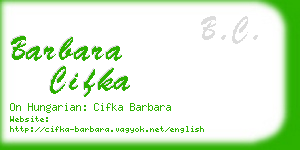 barbara cifka business card